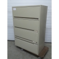 Beige 4 Drawer, Flip Front, Lateral File Cabinet